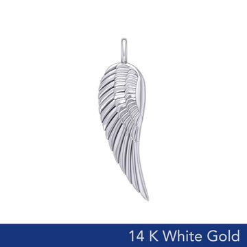 Angel Wing 14K White Gold Pendant WPD2932 - Jewelry